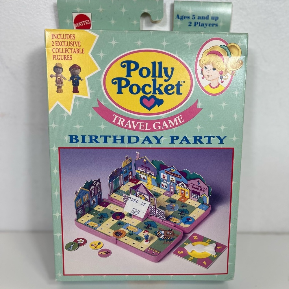 New in Box Polly Pocket Birthday Party in Pollyville Travel Game 1994 Mattel